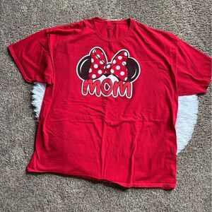 Disney MOM Minnie Mouse Shirt Red T-shirt Womens Size 3X